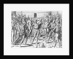 Engraving of Tupinamba Indians Executing a Prisoner by Theodor de Bry