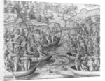 Tuppin Ikin and Tuppin Inwa Indians Battle by Theodor de Bry From America by Anonymous
