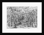 Tuppin Ikin and Tuppin Inwa Indians Battle by Theodor de Bry From America by Anonymous