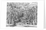 Tuppin Ikin and Tuppin Inwa Indians Battle by Theodor de Bry From America by Anonymous