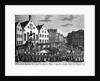 Paying Homage to Emperor Francis I in Romerberg Square Engraving by W.C. Mayr After a Drawing by Johann Georg Funck