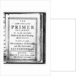 Title Page of New England Primer by Anonymous