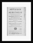 Title Page Woodcut by Benjamin Franklin of the "Articles of Agreement...Maryland and Pensilvania" by Anonymous