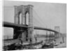 Brooklyn Bridge and Sailing Ships by Anonymous