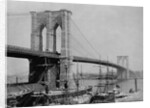 Brooklyn Bridge and Sailing Ships by Anonymous