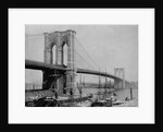 Brooklyn Bridge and Sailing Ships by Anonymous