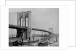 Brooklyn Bridge and Sailing Ships by Anonymous