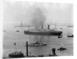 The S.S. Imperator in New York Harbor by Anonymous
