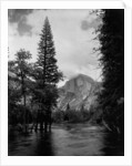 Half Dome Over Merced River by Anonymous
