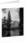 Half Dome Over Merced River by Anonymous