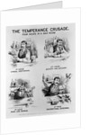 Cartoon of The Temperance Crusade: Four Hours in a Bar Room by Anonymous