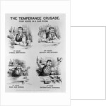 Cartoon of The Temperance Crusade: Four Hours in a Bar Room by Anonymous