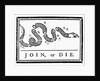 Join, or Die Political Cartoon by Benjamin Franklin