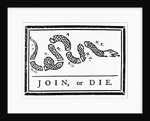 Join, or Die Political Cartoon by Benjamin Franklin