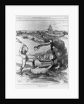 Political Cartoon of Farmers vs. the Railroads by Corbis