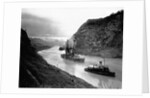 Battleship Moving Through Panama Canal, 1915 by Anonymous