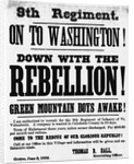 Civil War Poster Seeking Vermont 9th Infantry Recruits by Anonymous