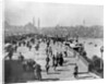 Galata Bridge Spanning Golden Horn to Blue Mosque by Anonymous