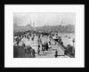 Galata Bridge Spanning Golden Horn to Blue Mosque by Anonymous