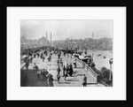 Galata Bridge Spanning Golden Horn to Blue Mosque by Anonymous