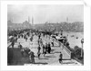 Galata Bridge Spanning Golden Horn to Blue Mosque by Anonymous