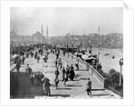 Galata Bridge Spanning Golden Horn to Blue Mosque by Anonymous
