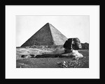 The Sphinx and the Pyramid of Cheops Standing in the Desert by Anonymous
