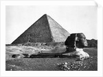 The Sphinx and the Pyramid of Cheops Standing in the Desert by Anonymous
