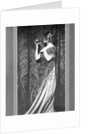 Woman in Long Gown Holding a Pomegranate by Anonymous