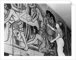 Works Progress Administration Artist Paints a Mural by Anonymous
