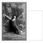 Actress Sarah Bernhardt Kneeling by Anonymous