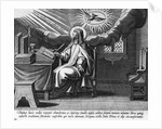Engraving "Divina lucis radijs repente obumbrata..." by Anonymous