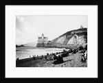 Crowds Enjoy the Beach Below the Cliff House by Anonymous