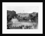 Tourists by Fountain on White House Lawn by Anonymous