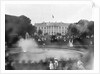 Tourists by Fountain on White House Lawn by Anonymous