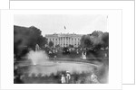 Tourists by Fountain on White House Lawn by Anonymous