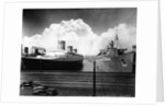 Ocean Liners in New York Port by Anonymous
