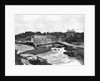 Coastal Buildings and Waterfall by Anonymous