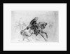 Drawing of General Custer on His Horse by Anonymous