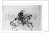 Drawing of General Custer on His Horse by Anonymous