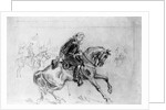 Drawing of General Custer on His Horse by Anonymous