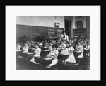 Elementary School Girls Learning Sewing by Anonymous