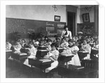 Elementary School Girls Learning Sewing by Anonymous