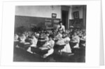 Elementary School Girls Learning Sewing by Anonymous