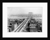 Pedestrians Crossing East River Using Brooklyn Bridge by Anonymous