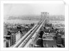 Pedestrians Crossing East River Using Brooklyn Bridge by Anonymous