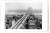 Pedestrians Crossing East River Using Brooklyn Bridge by Anonymous