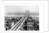 Pedestrians Crossing East River Using Brooklyn Bridge by Anonymous