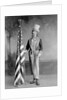 Wooden Uncle Sam and the American Flag by Anonymous