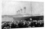 Crowds Looking at the Olympic Ocean Liner by Anonymous
